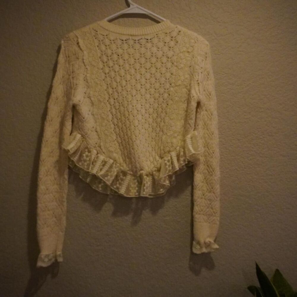Zara Women's Cream and White Jumper - Picture 5 of 6